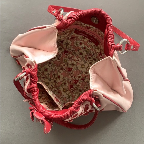 Isabella Fiore Red and Pink Floral Bag - Picture 8 of 11